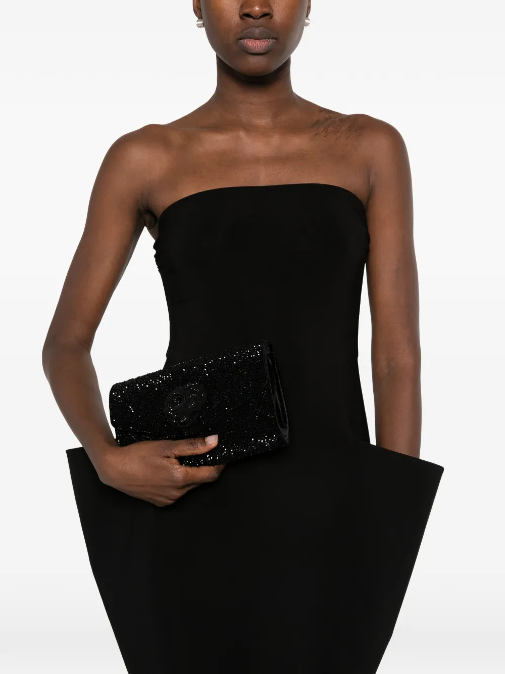 TWENTY FOURHAITCH Asilea clutch Zwart