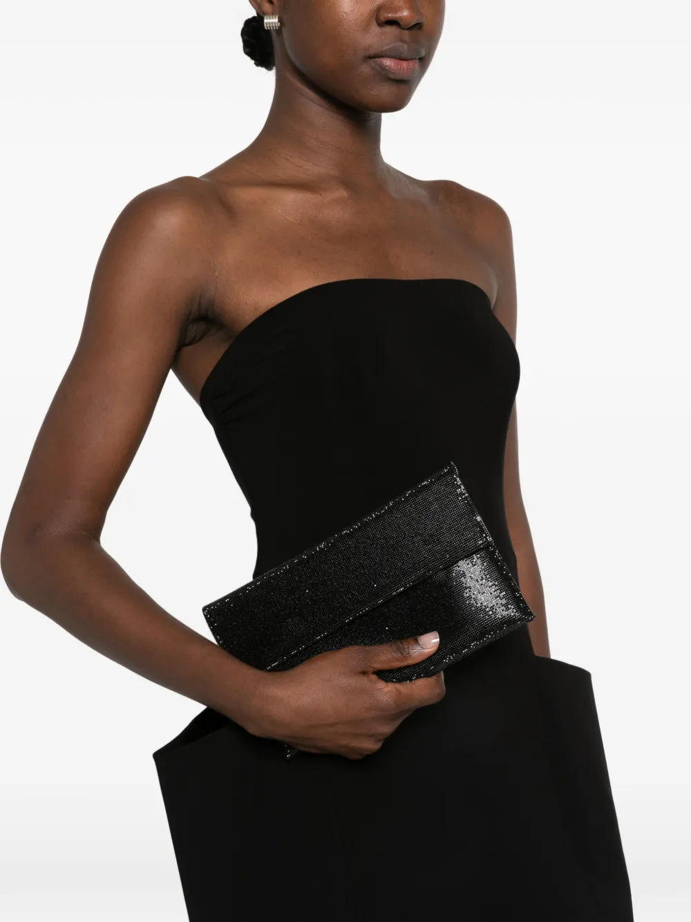 TWENTY FOURHAITCH Kasira clutch Zwart