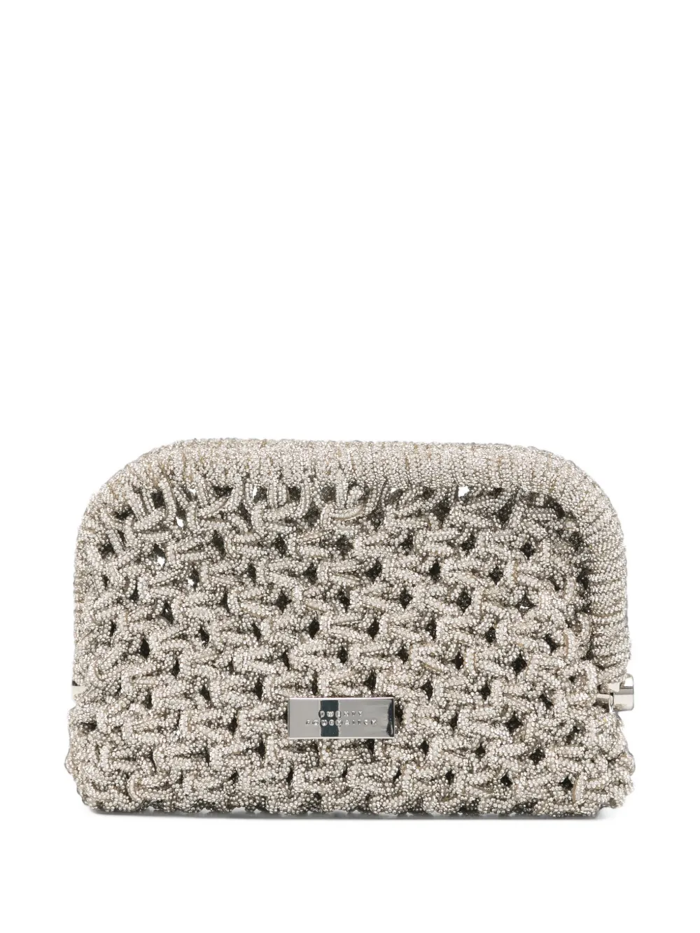 TWENTY FOURHAITCH Borsa a spalla con cristalli - Argento