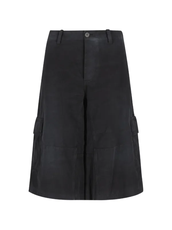 Fendi Cargo Cropped Trousers in Black