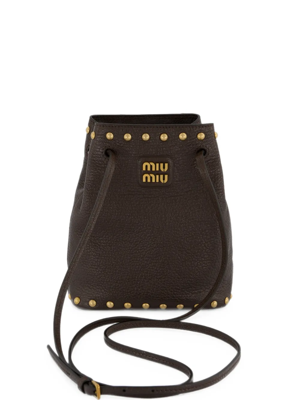 Miu Miu porte-monnaie en cuir - Marron