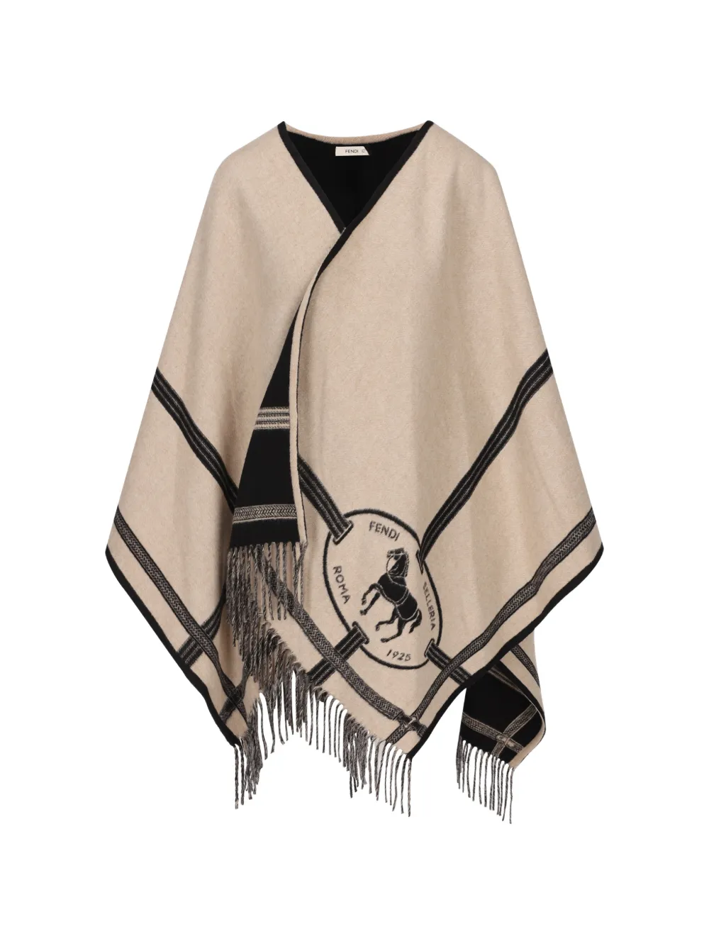 FENDI Selleria macro-stitch poncho