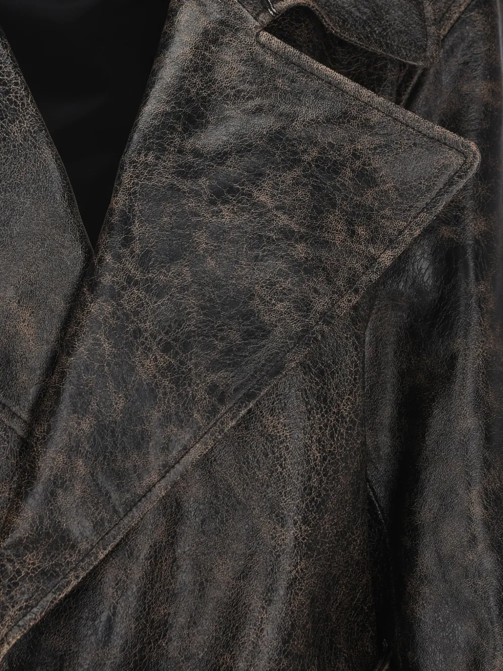 FENDI leather trench coat Bruin