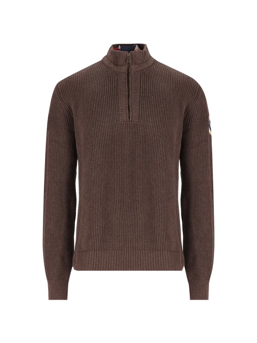 Napapijri ribbed-knit quarter-zip sweater