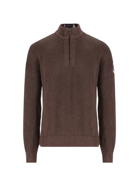 Napapijri ribbed-knit quarter-zip sweater