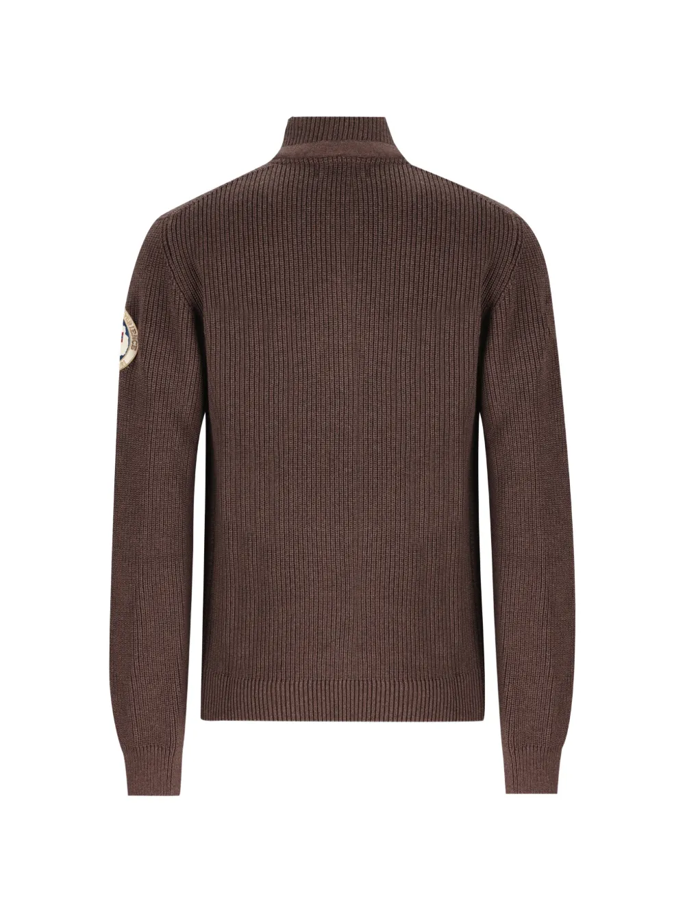 Napapijri ribbed-knit quarter-zip sweater Bruin