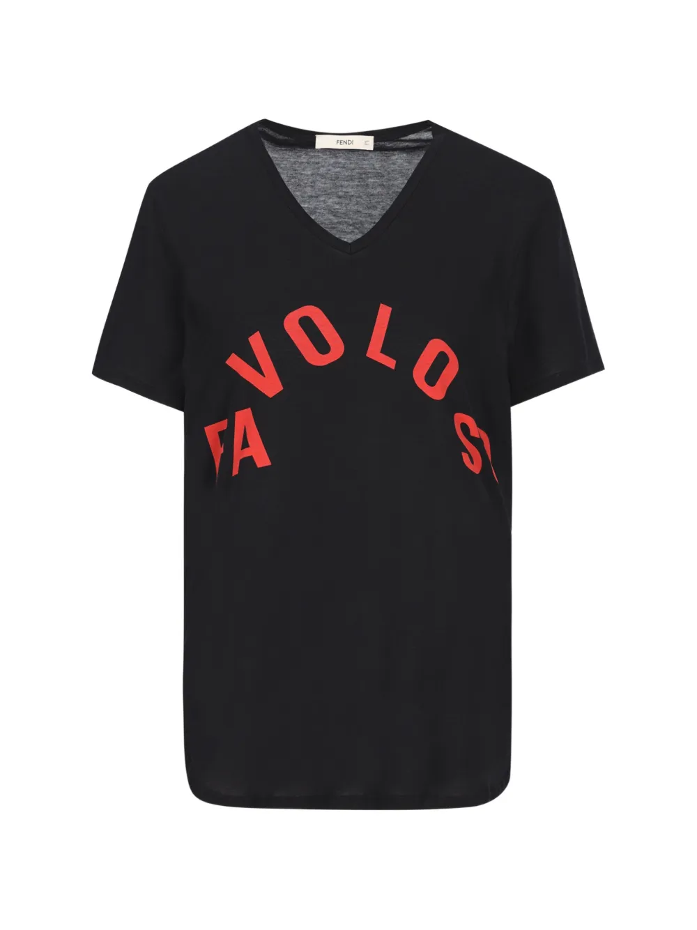 FENDI x Mirella Bentivoglio Archive Favoloso slogan-print T-shirt - Nero