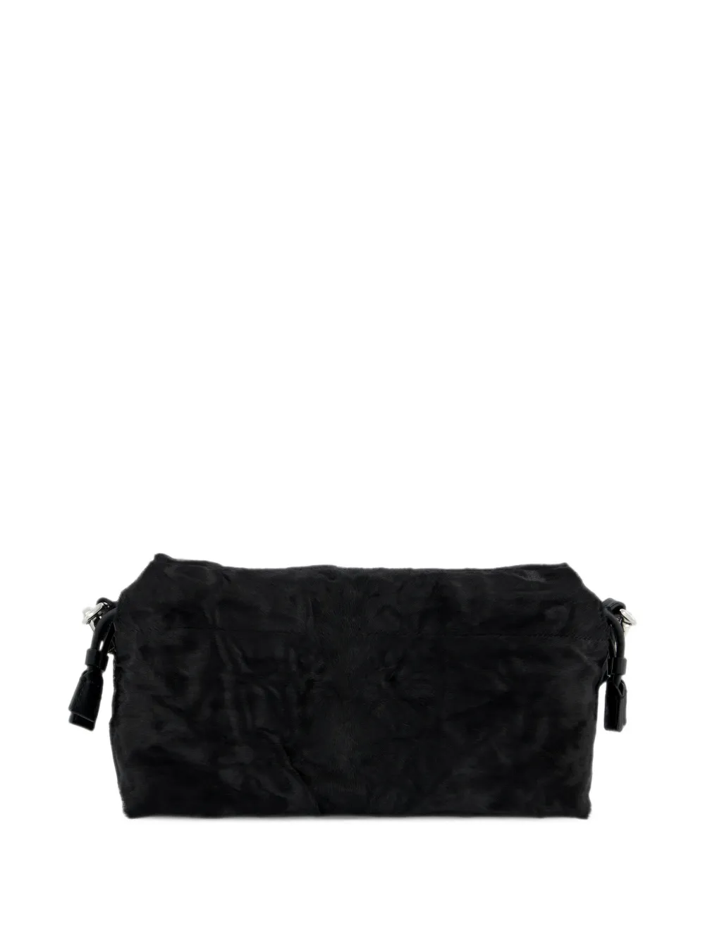 FENDI Baguette soft calfhair shoulder bag Zwart