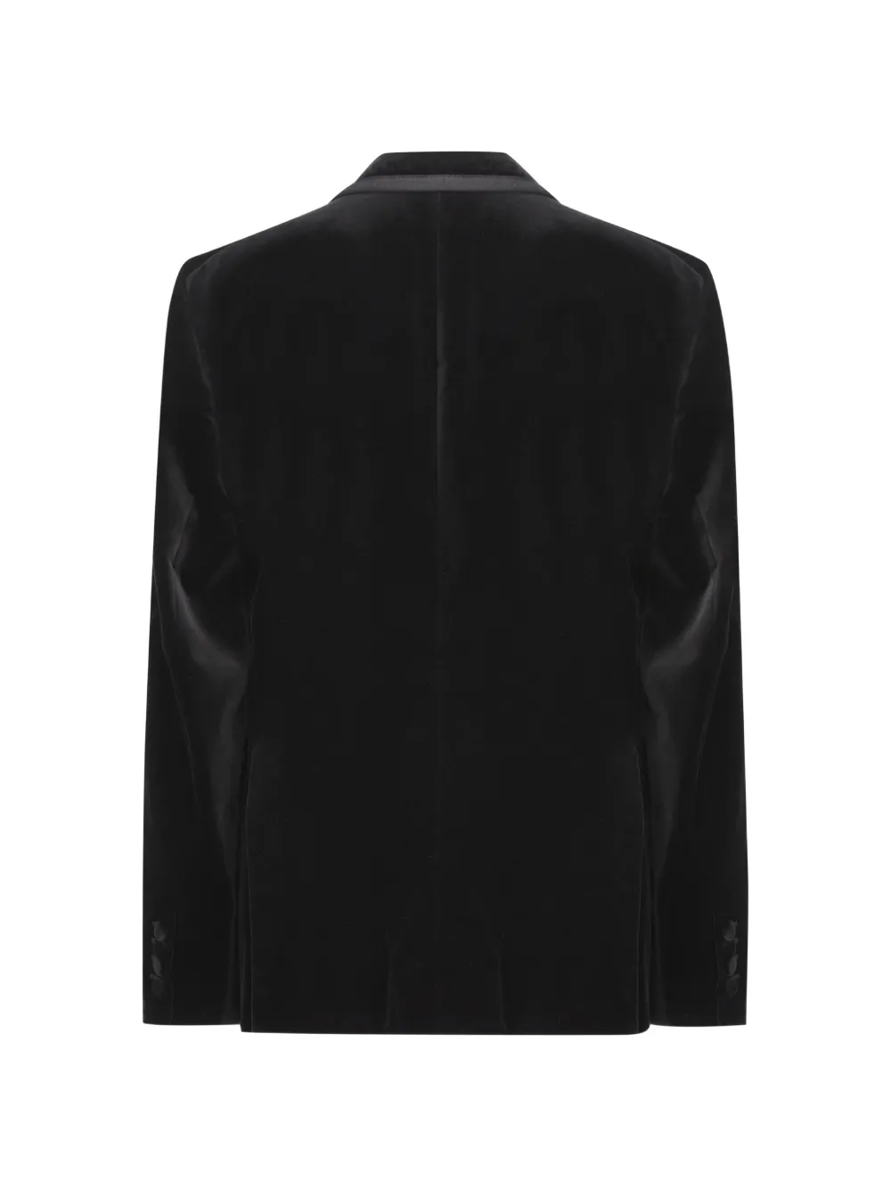 FENDI double-breasted velvet jacket Zwart