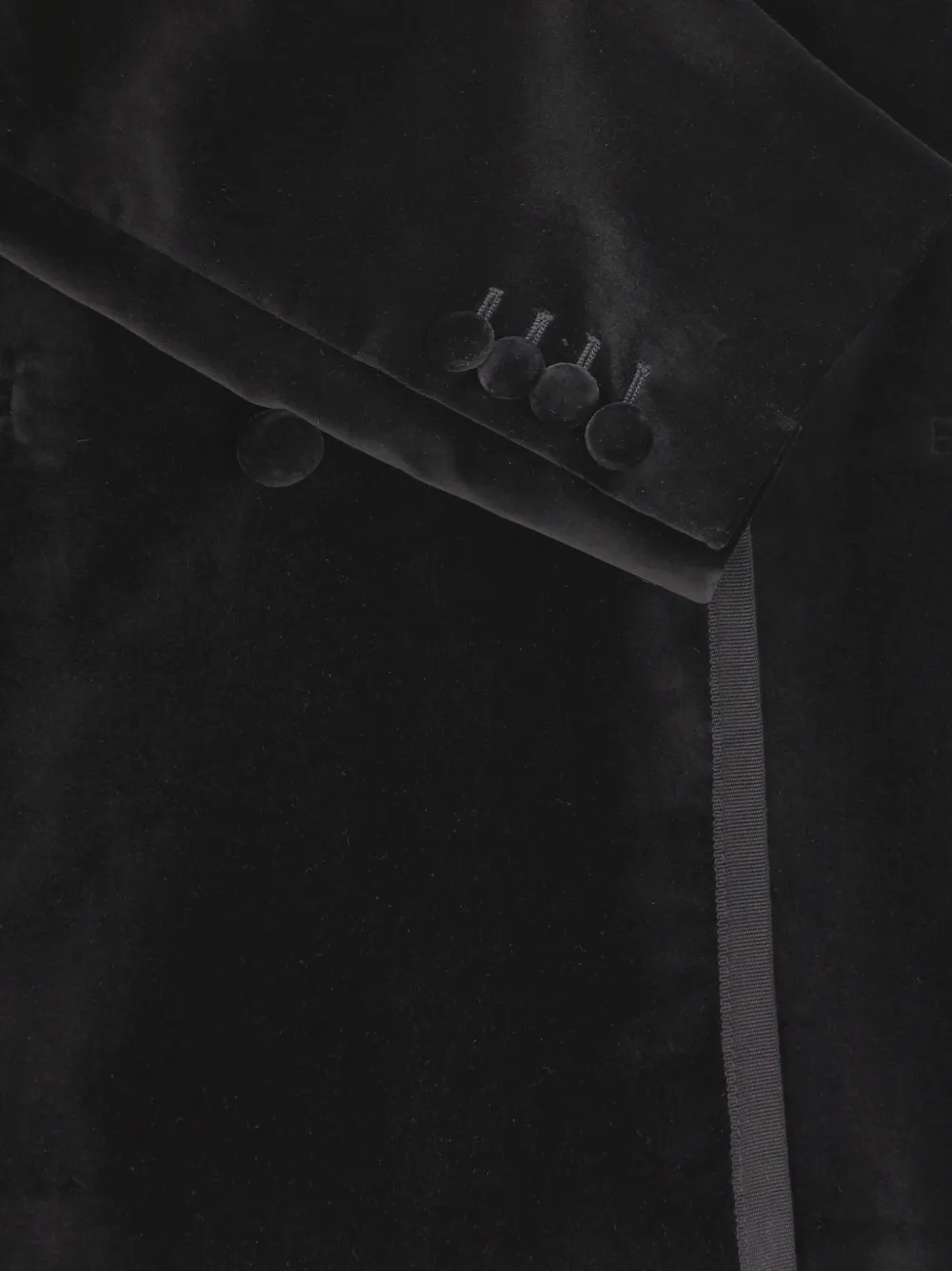 FENDI double-breasted velvet jacket Zwart