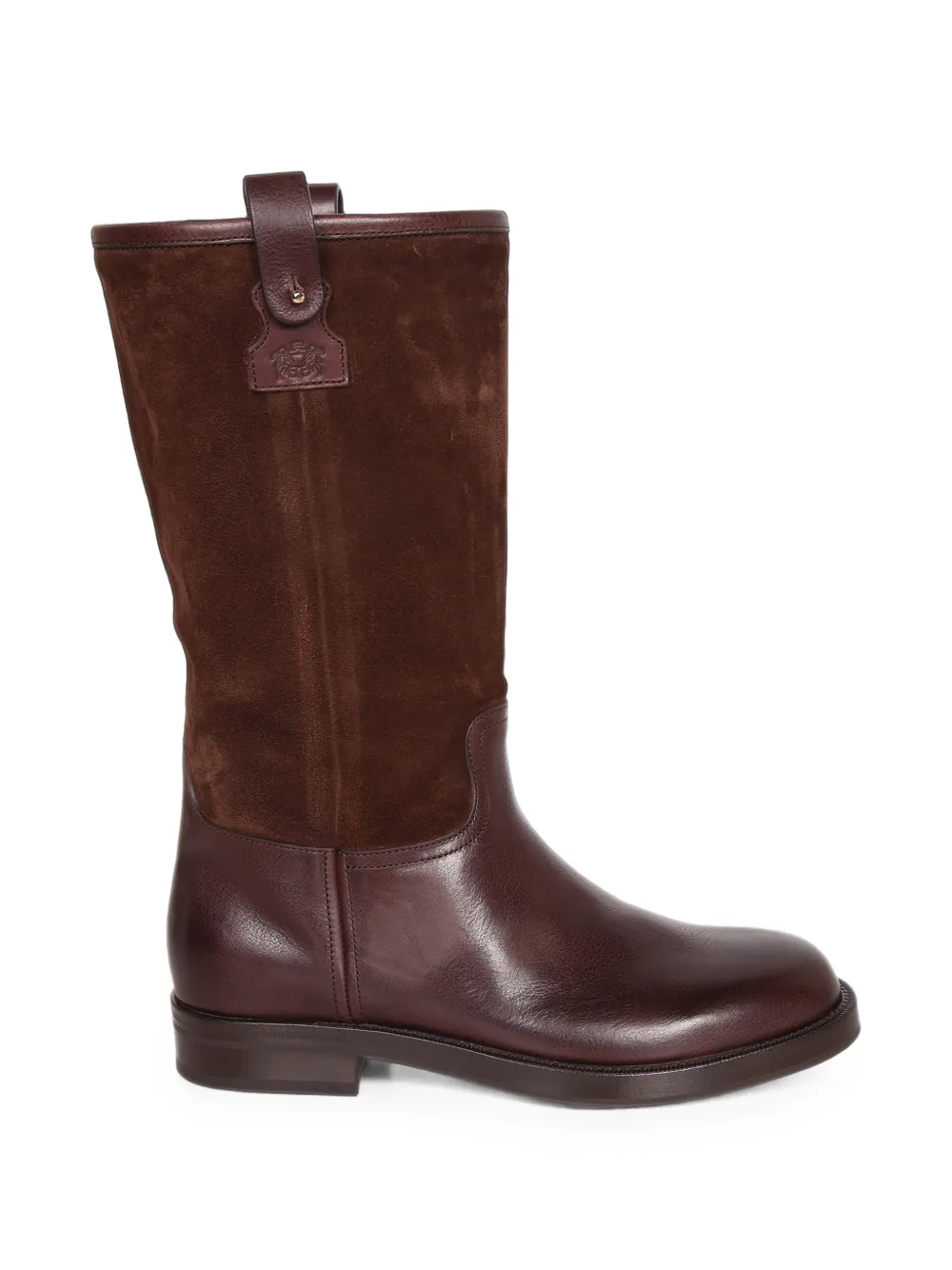Church's suede-panelled leather boots