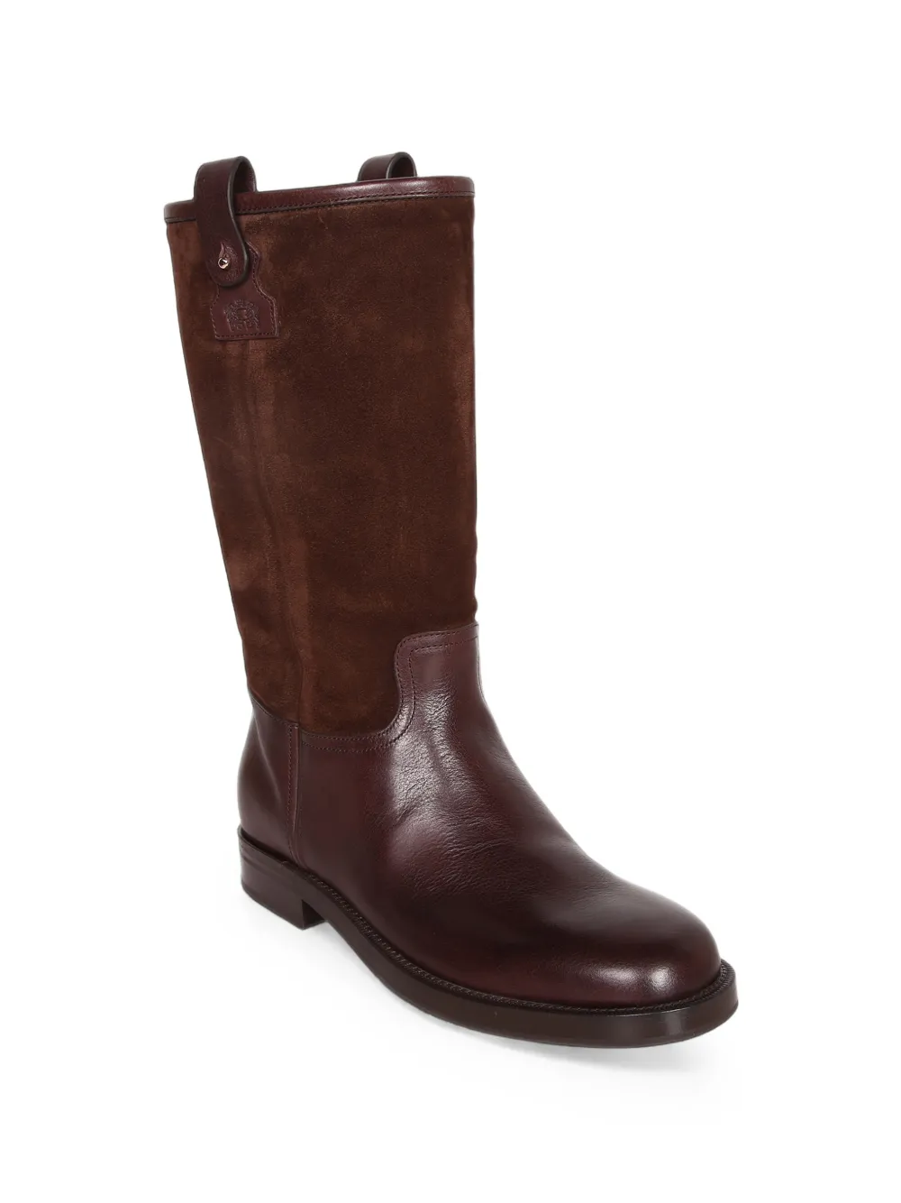 Church's suede-panelled leather boots Bruin
