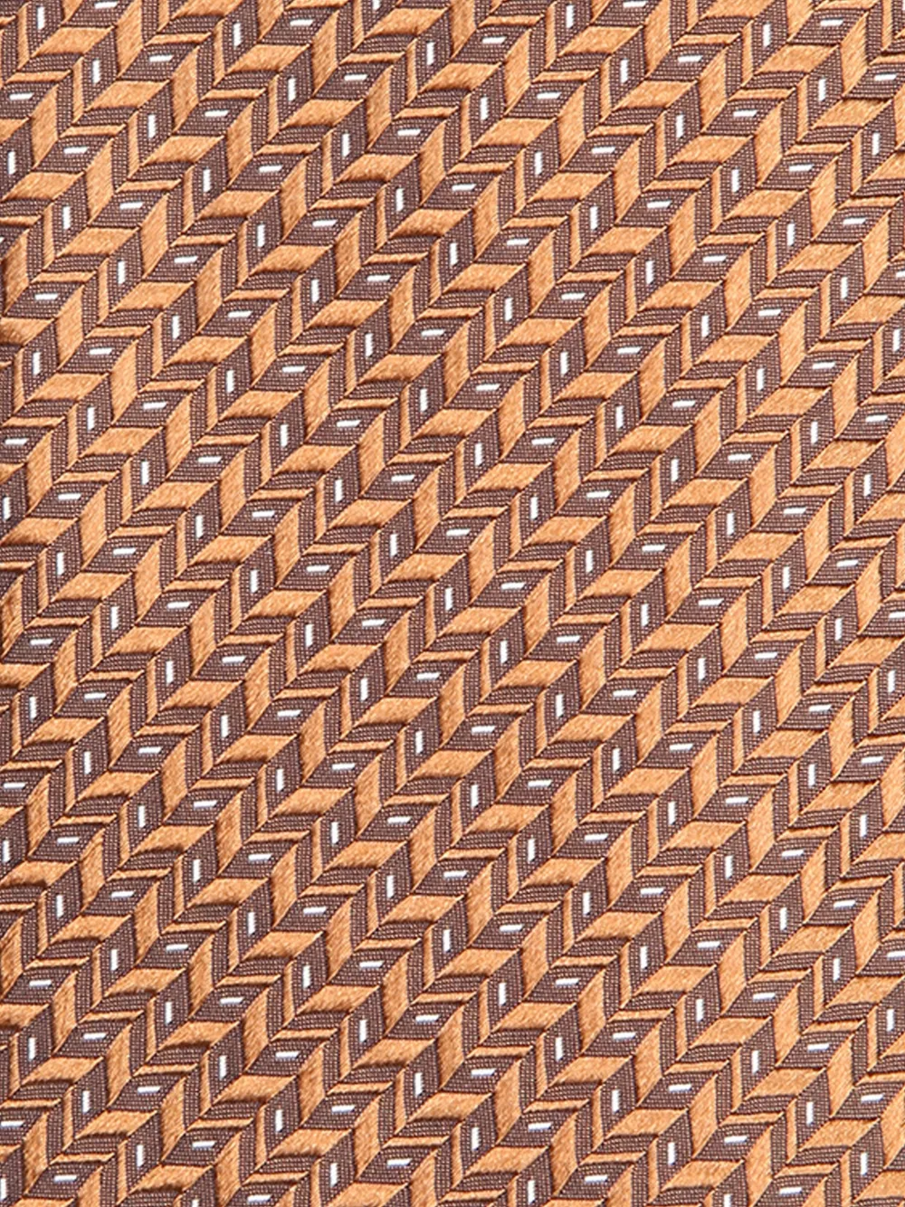 Canali Stropdas met geometrisch patroon Bruin