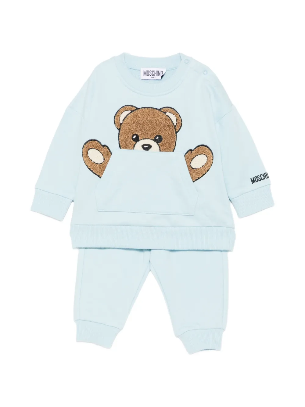 Moschino Kids Teddy Bear patch tracksuit - Blu