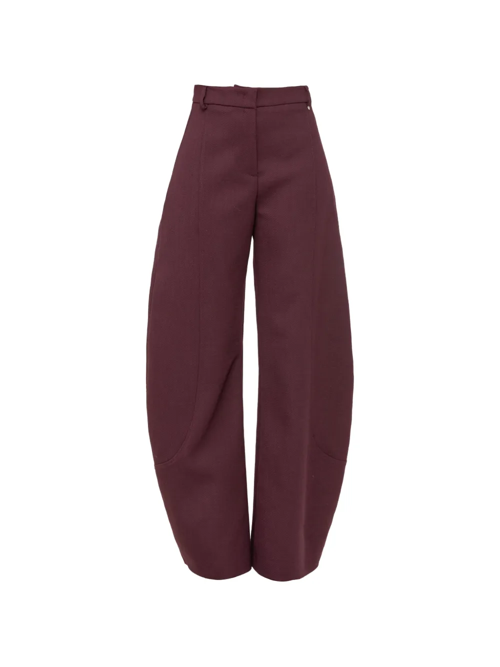 NISSA wool-blend barrel fit pants