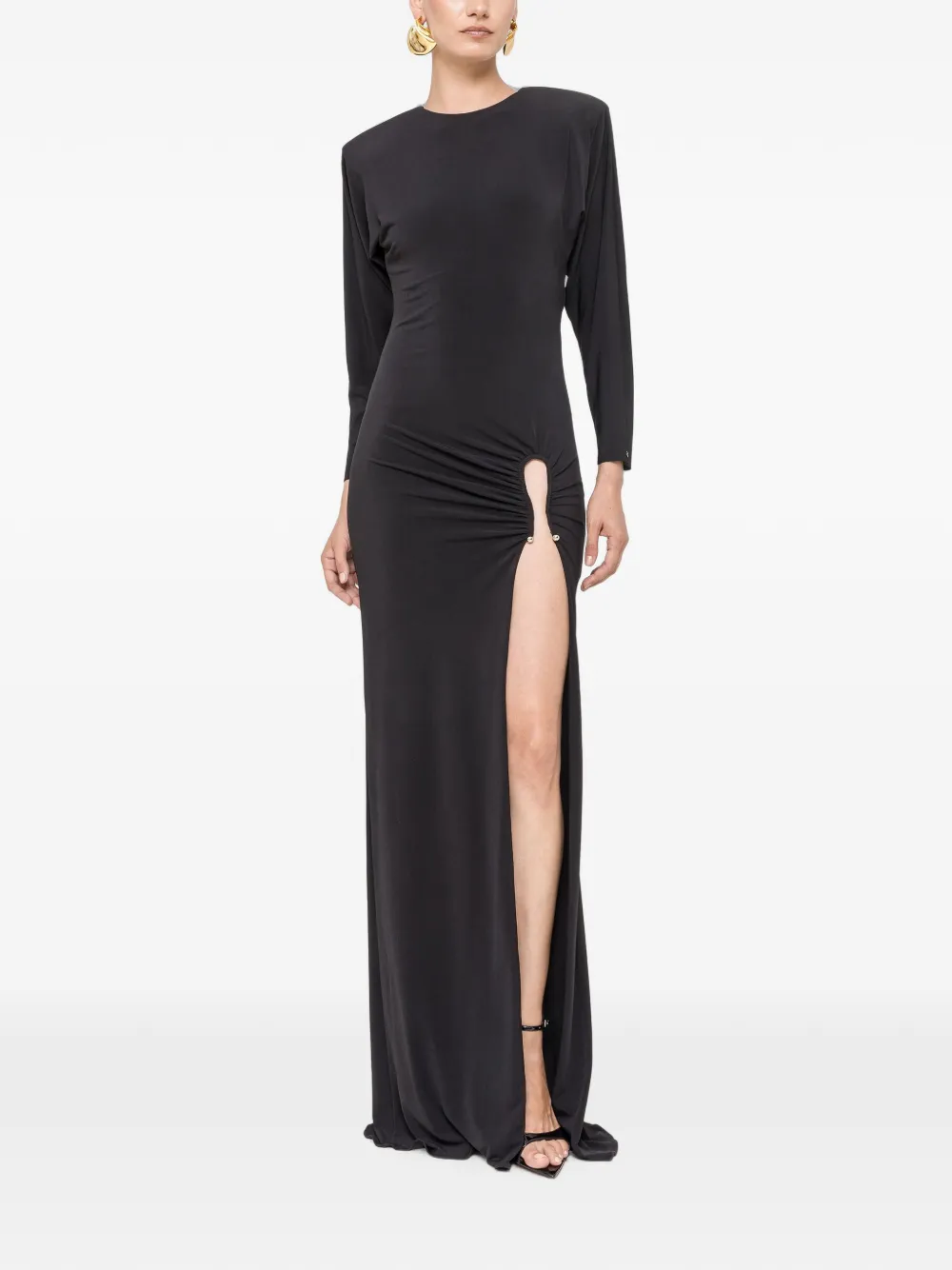 NISSA Maxi-jurk met open rug Zwart