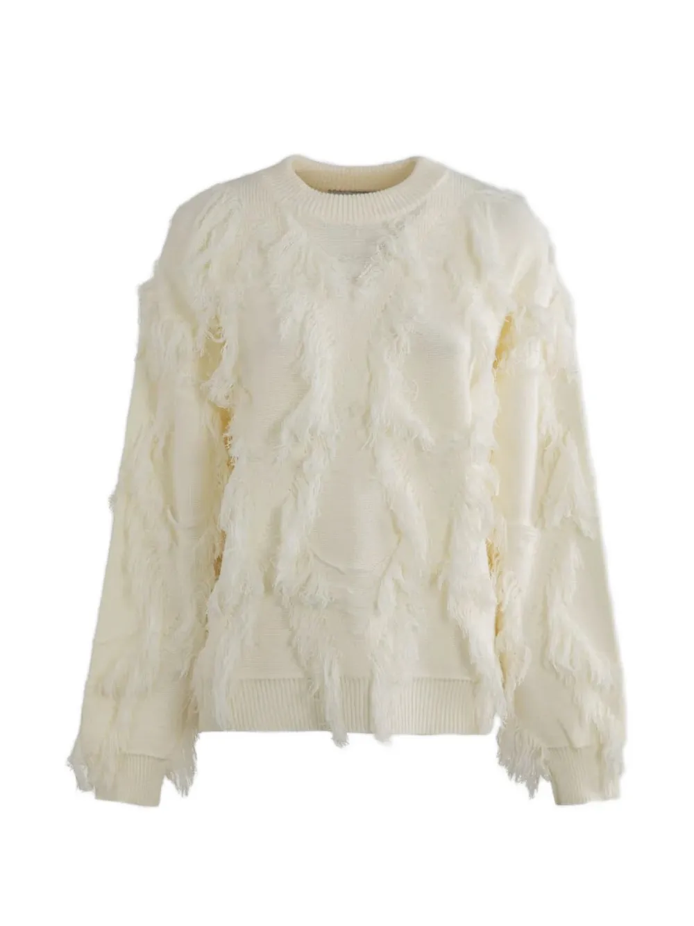 Gaëlle Paris fringed drop-shoulder sweater · XS