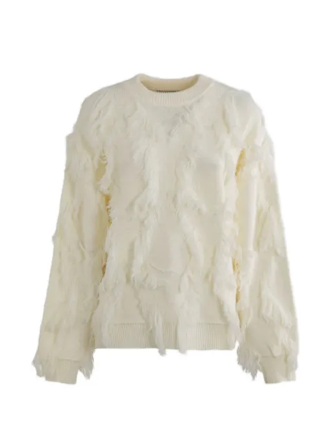 Gaëlle Paris fringed drop-shoulder sweater