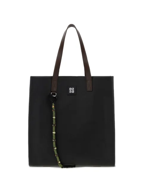 DSQUARED2 logo-patch braided-strap tote bag