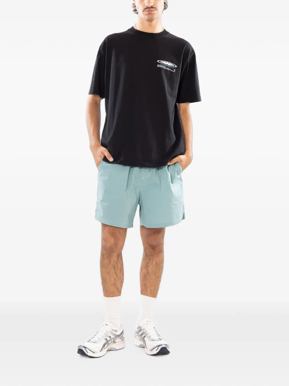 NEW AMSTERDAM Sharper T-shirt met logo-print Zwart