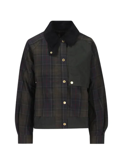 Barbour Truro tartan-print corduroy-collar jacket