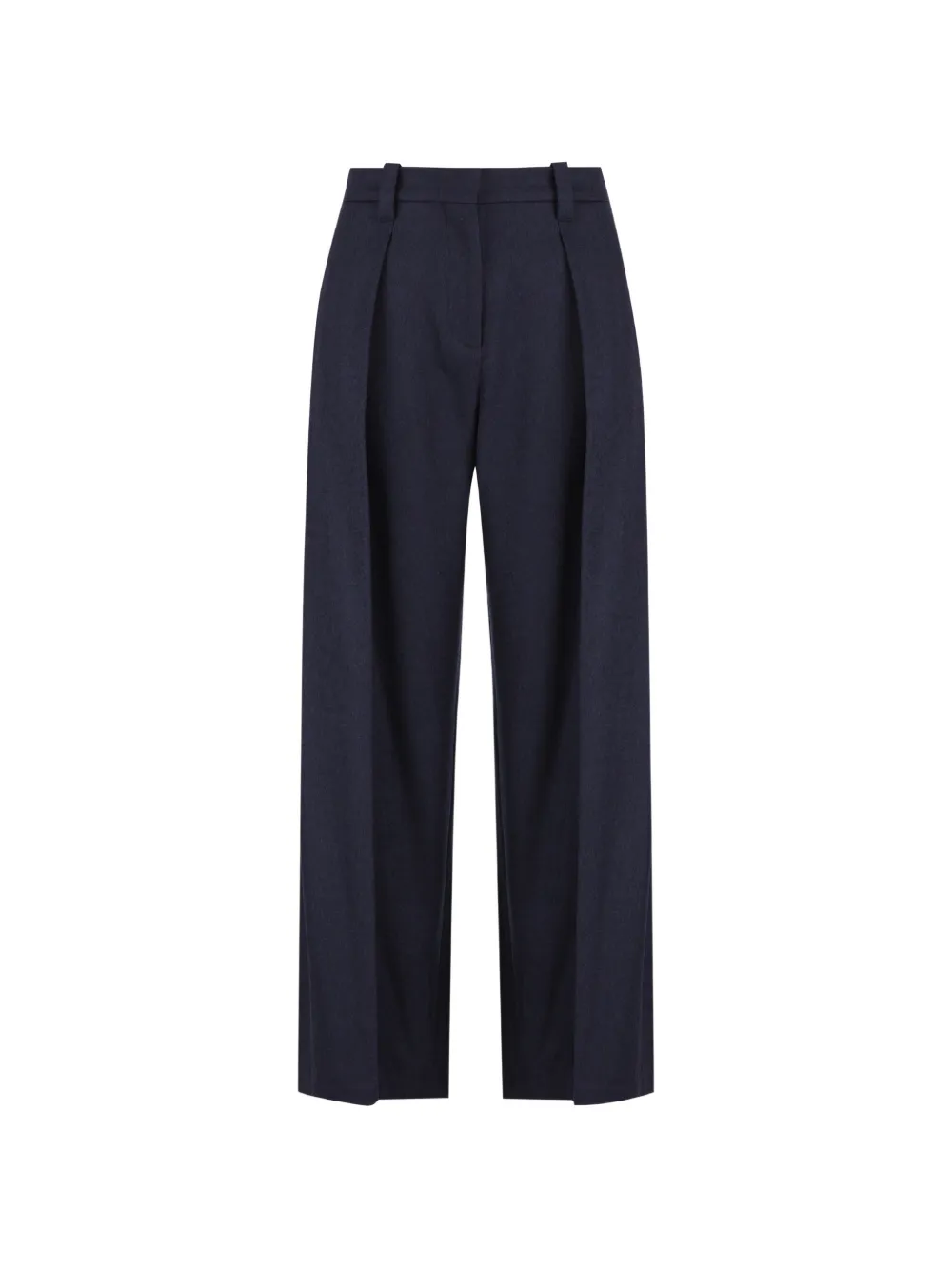 Brunello Cucinelli Plooibroek met wijde pijpen Blauw