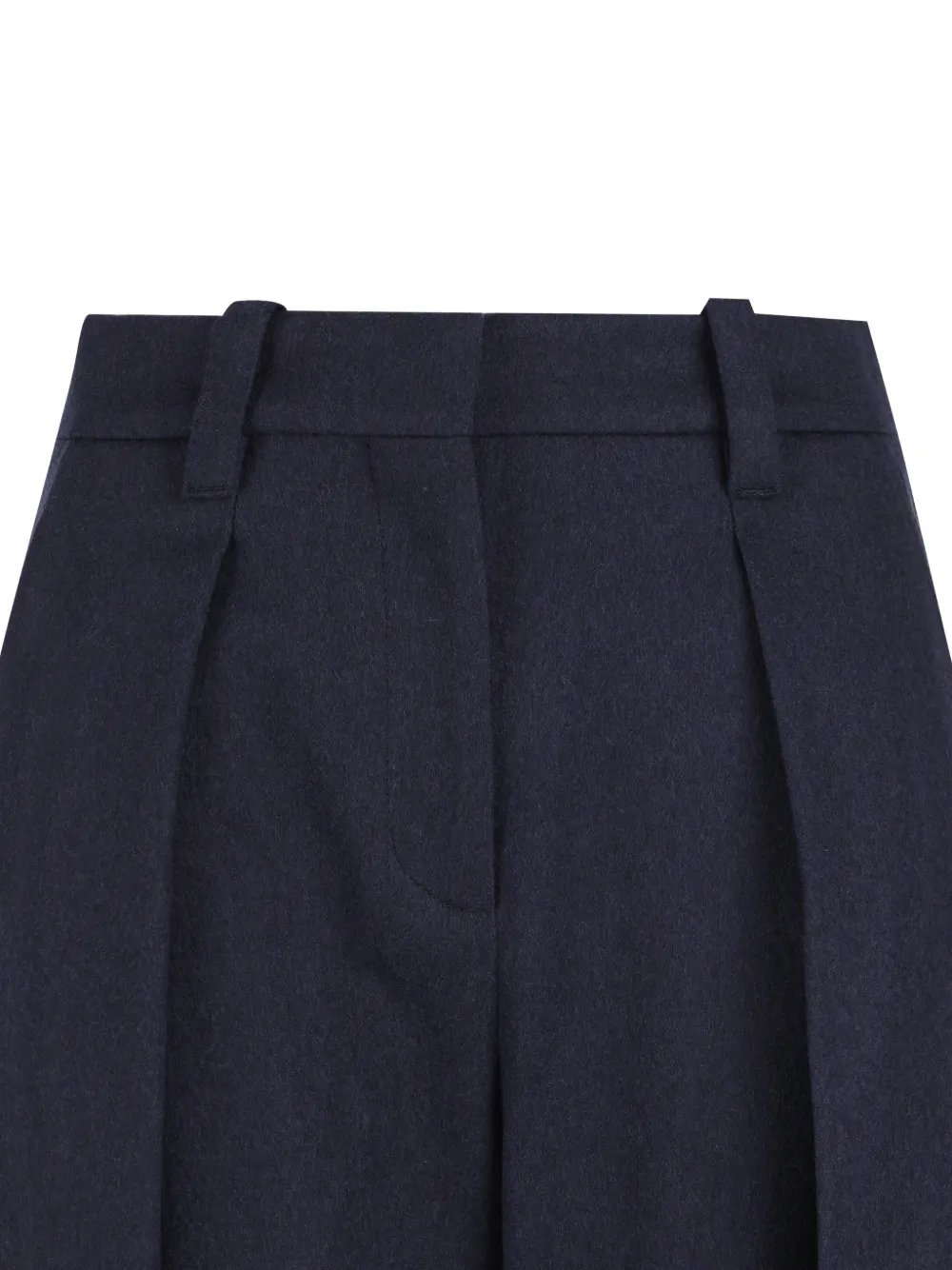 Brunello Cucinelli Plooibroek met wijde pijpen Blauw