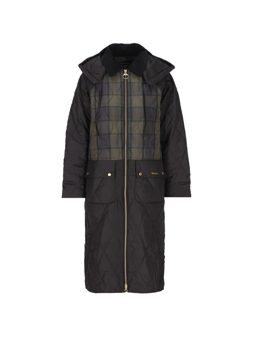Barbour Osbourne quilted tartan-panelled jacket