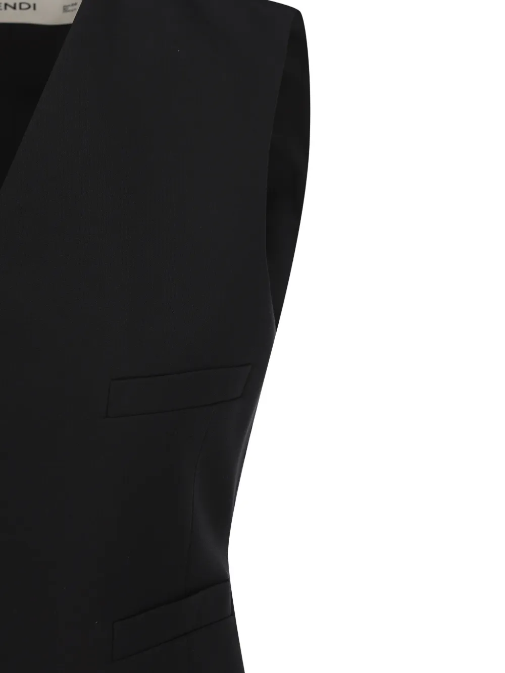 FENDI V-neck sleeveless waistcoat Zwart