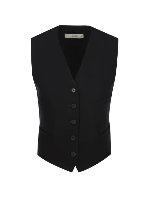 FENDI V-neck sleeveless waistcoat