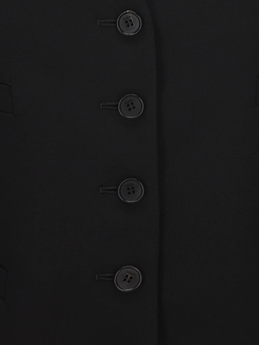 FENDI V-neck sleeveless waistcoat Zwart