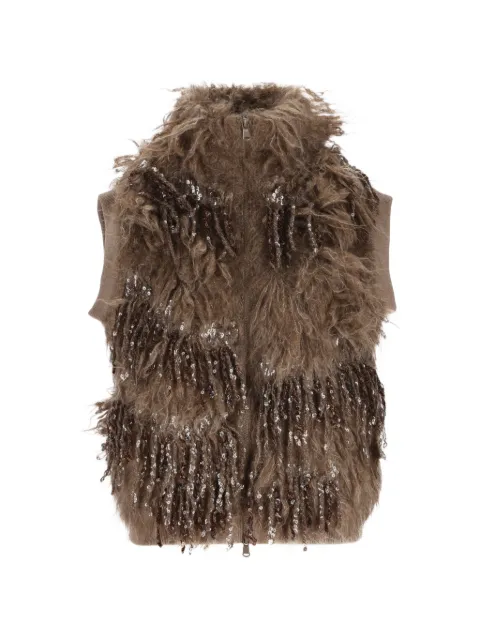 Brunello Cucinelli Gilet con paillettes