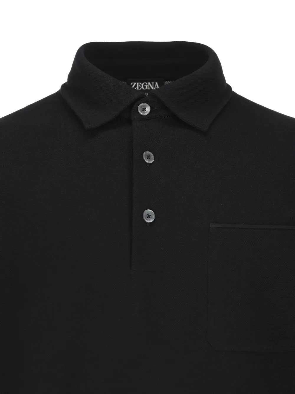 Zegna Poloshirt met borstzak Zwart