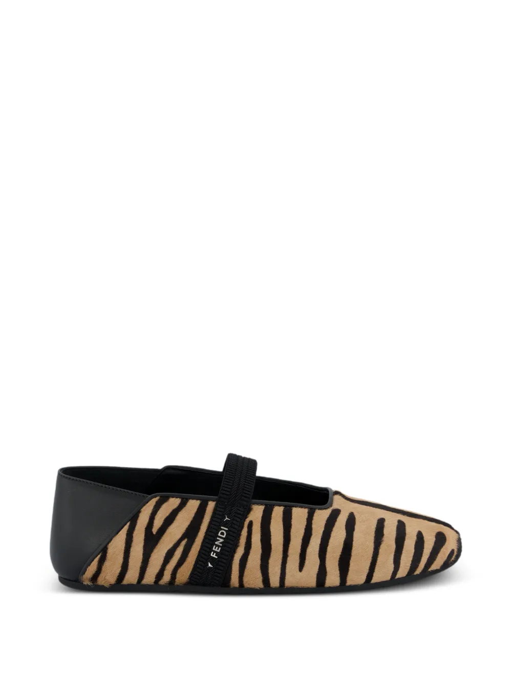 FENDI Academia animal-print ballet flats - Toni neutri