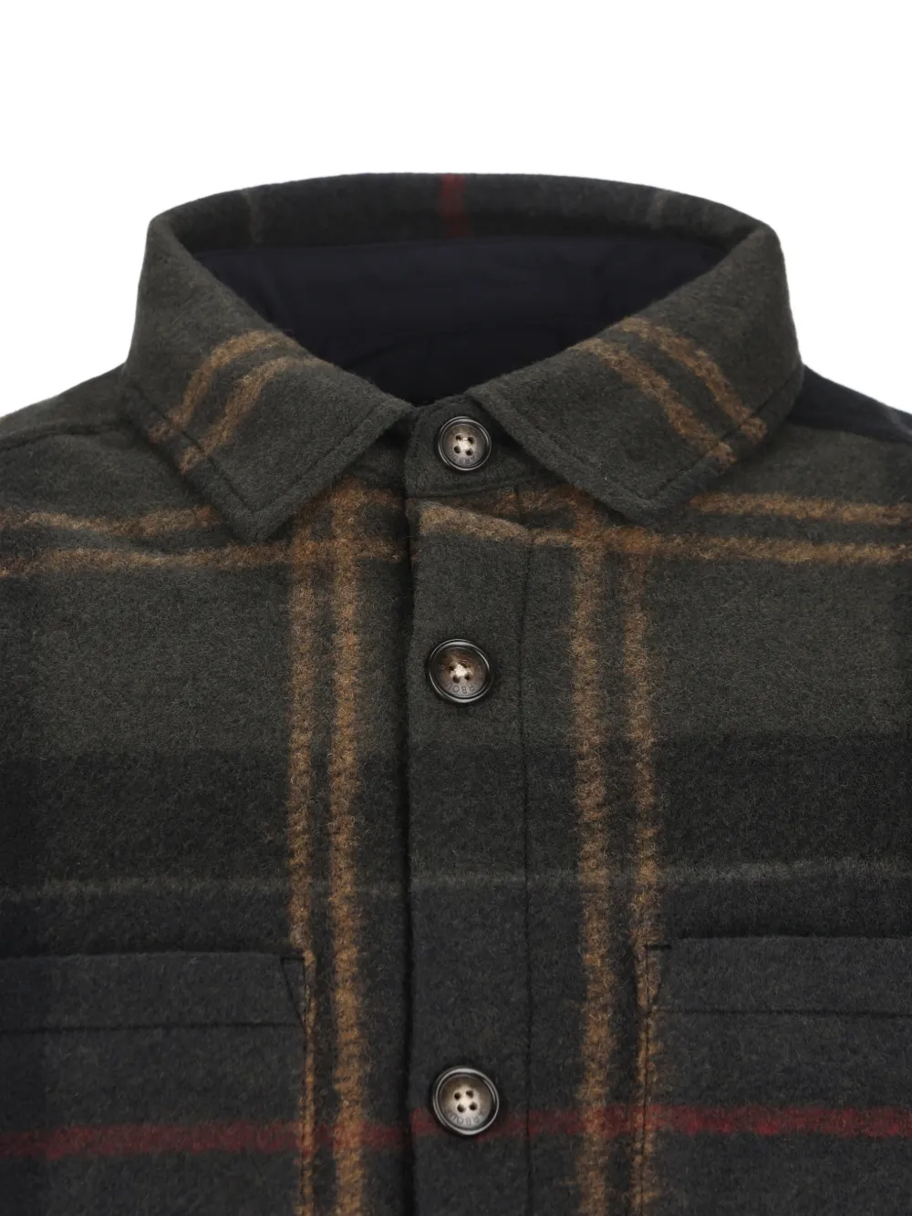 Barbour Woodlane geruit shirtjack Groen