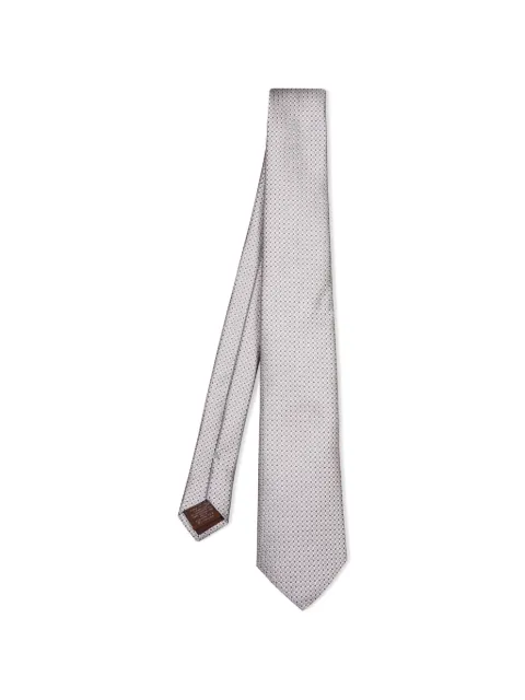 Canali geometric-pattern jacquard tie