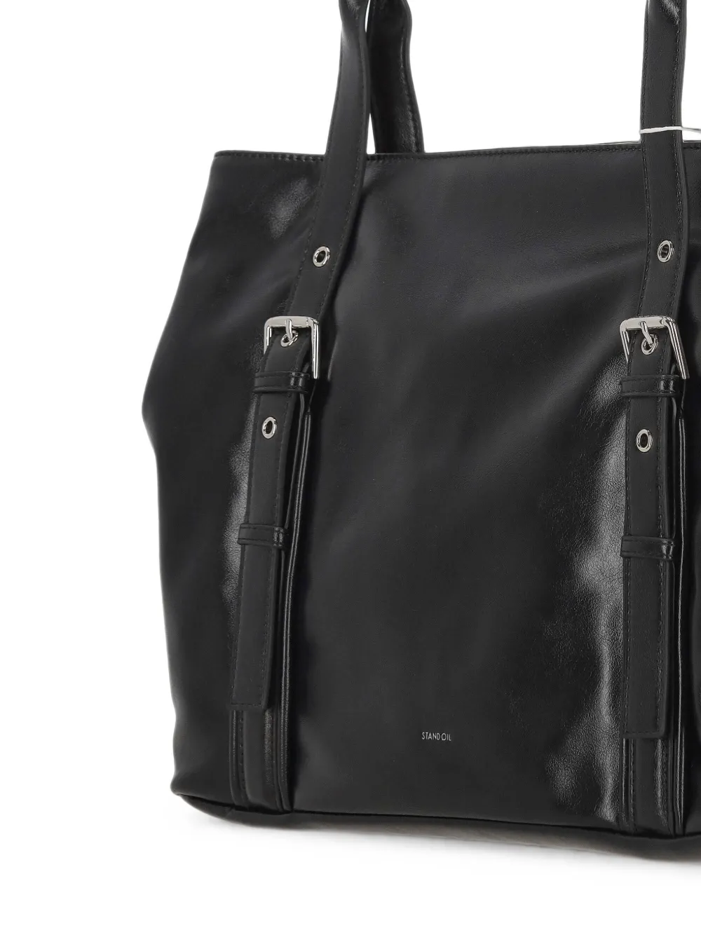 STAND OIL buckle-detail tote bag Zwart