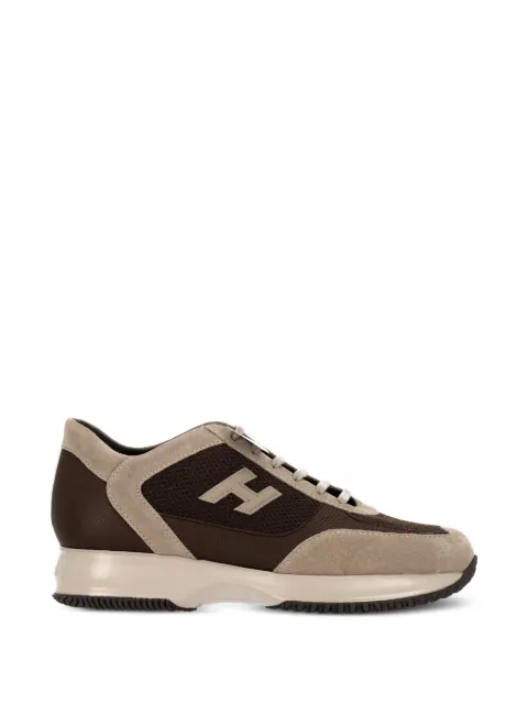 Hogan logo-patch panelled sneakers