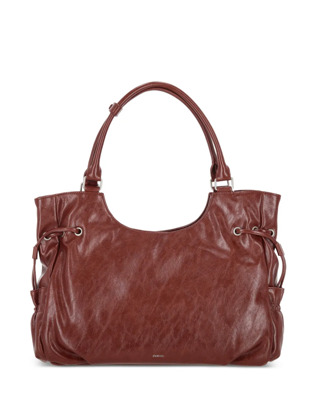 STAND OIL Breezy drawstring-detail shoulder bag - Rosso
