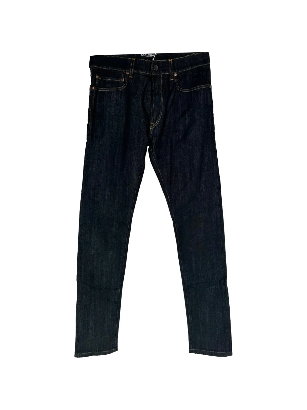 Dolce & Gabbana Pre-Owned jean Capri à plaque logo - Bleu