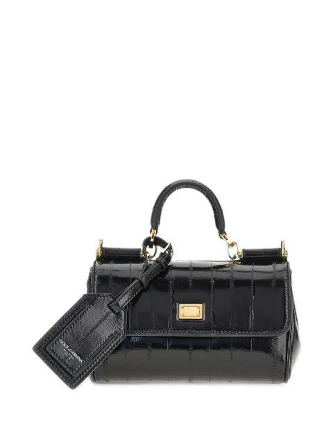 Dolce & Gabbana Sicily panelled leather tote bag