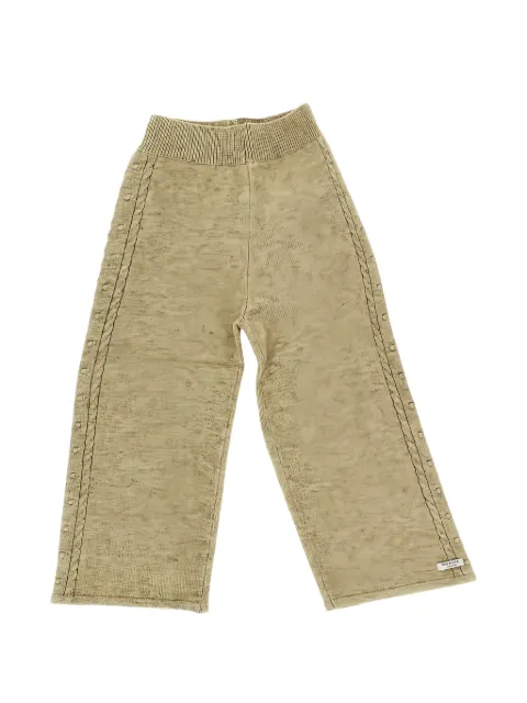Donsje cable-knit melange trousers