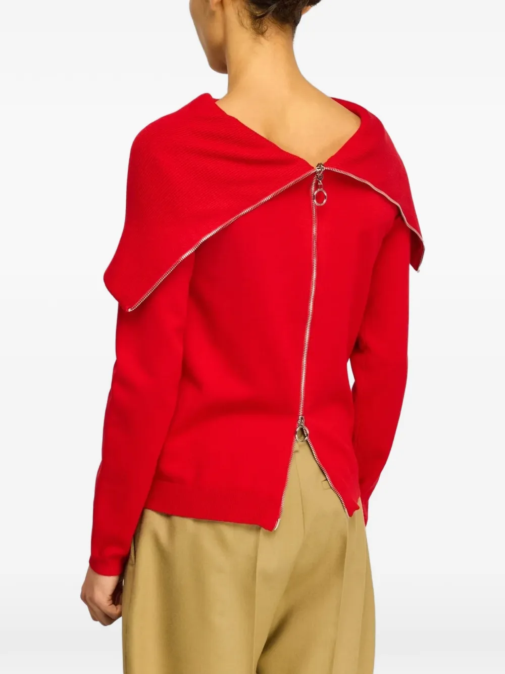 Semicouture Cadence boat-neck sweater Rood
