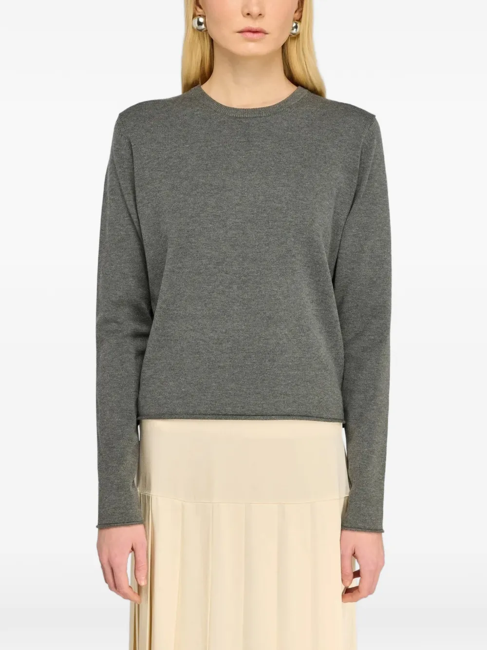 Semicouture Trui met open achterkant en uitgesneden details Grijs