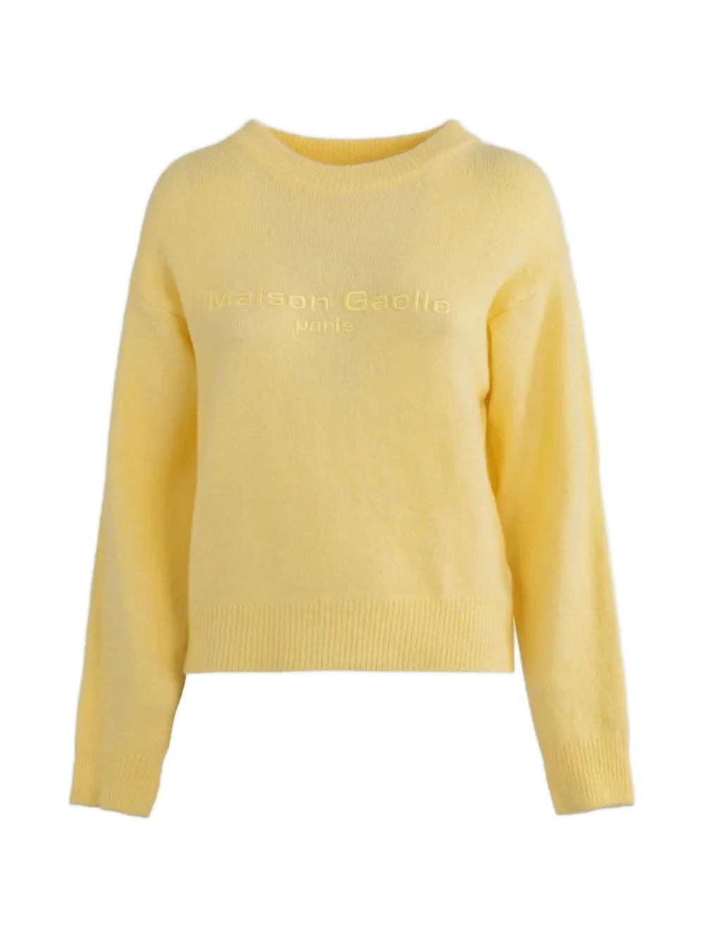Gaëlle Paris logo-embroidered crew-neck sweater