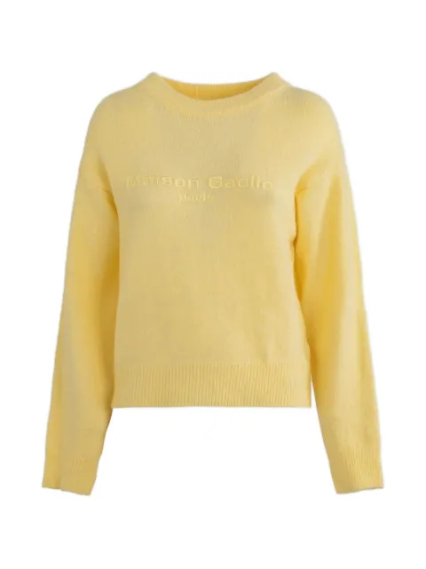 Gaëlle Paris logo-embroidered crew-neck sweater