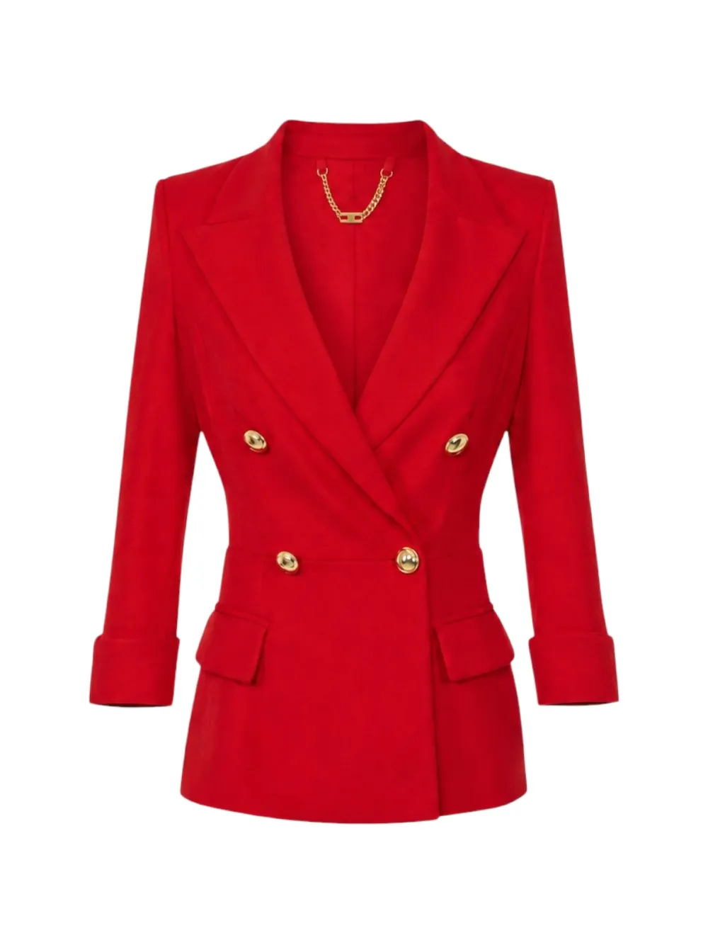 Elisabetta Franchi double-breasted peplum-hem blazer