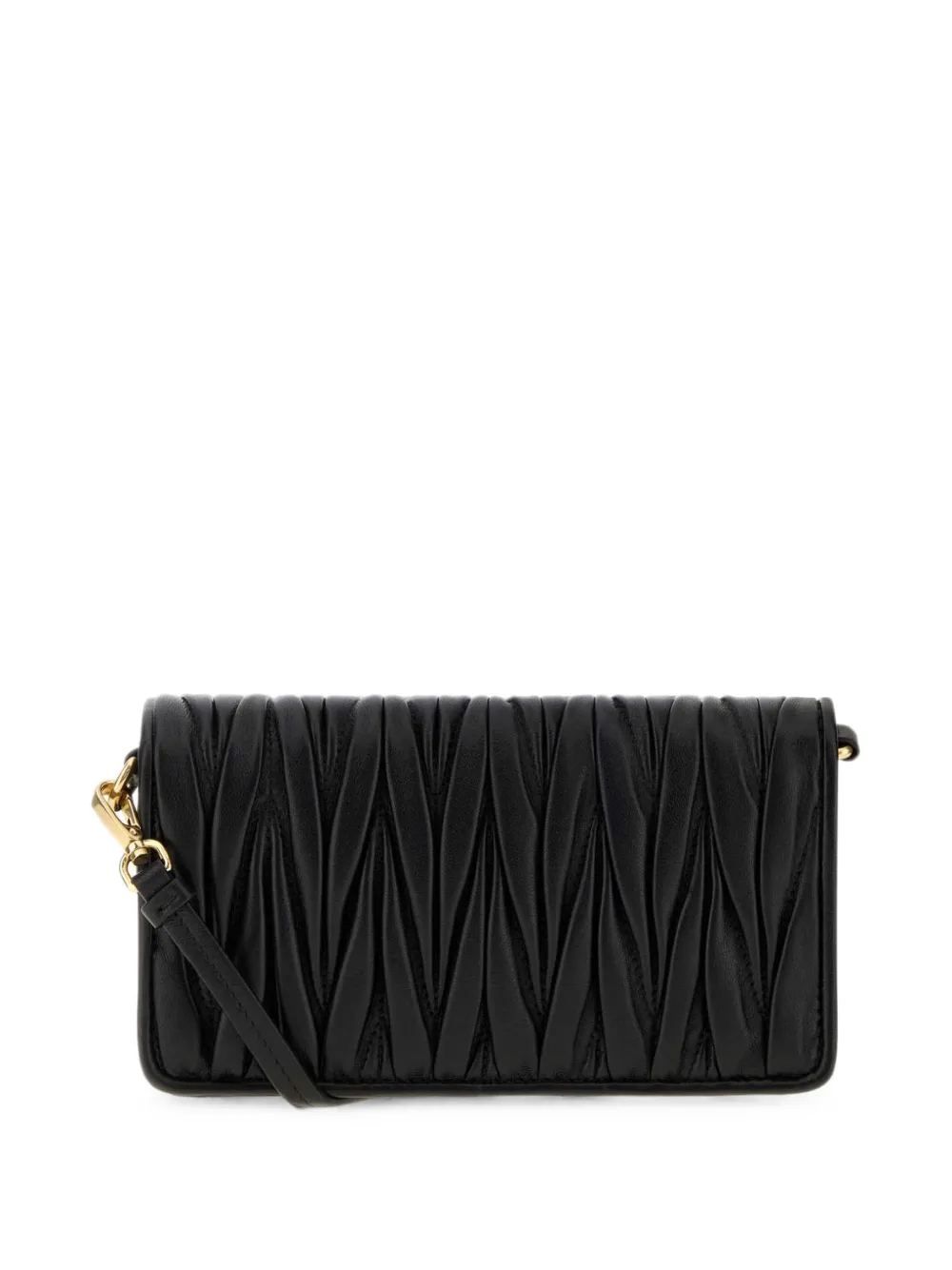 Miu Matelassé crossbodytas Zwart