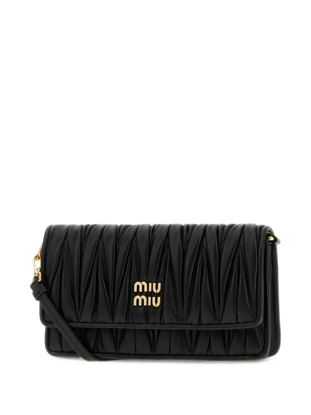 Miu Matelassé crossbodytas Zwart