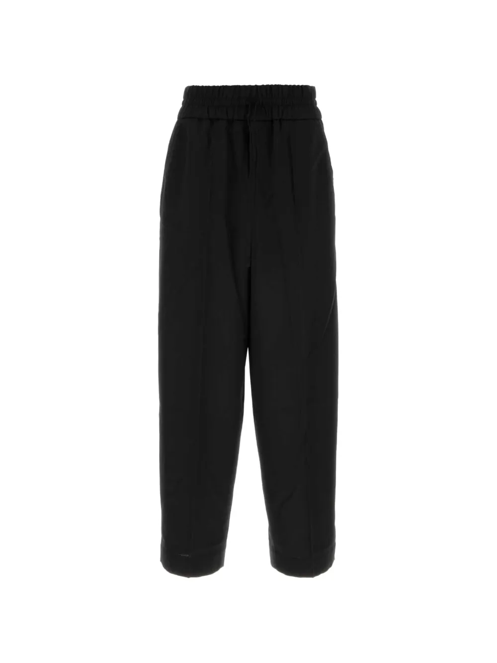 AMI Paris black elasticated-waist wool trousers - Noir